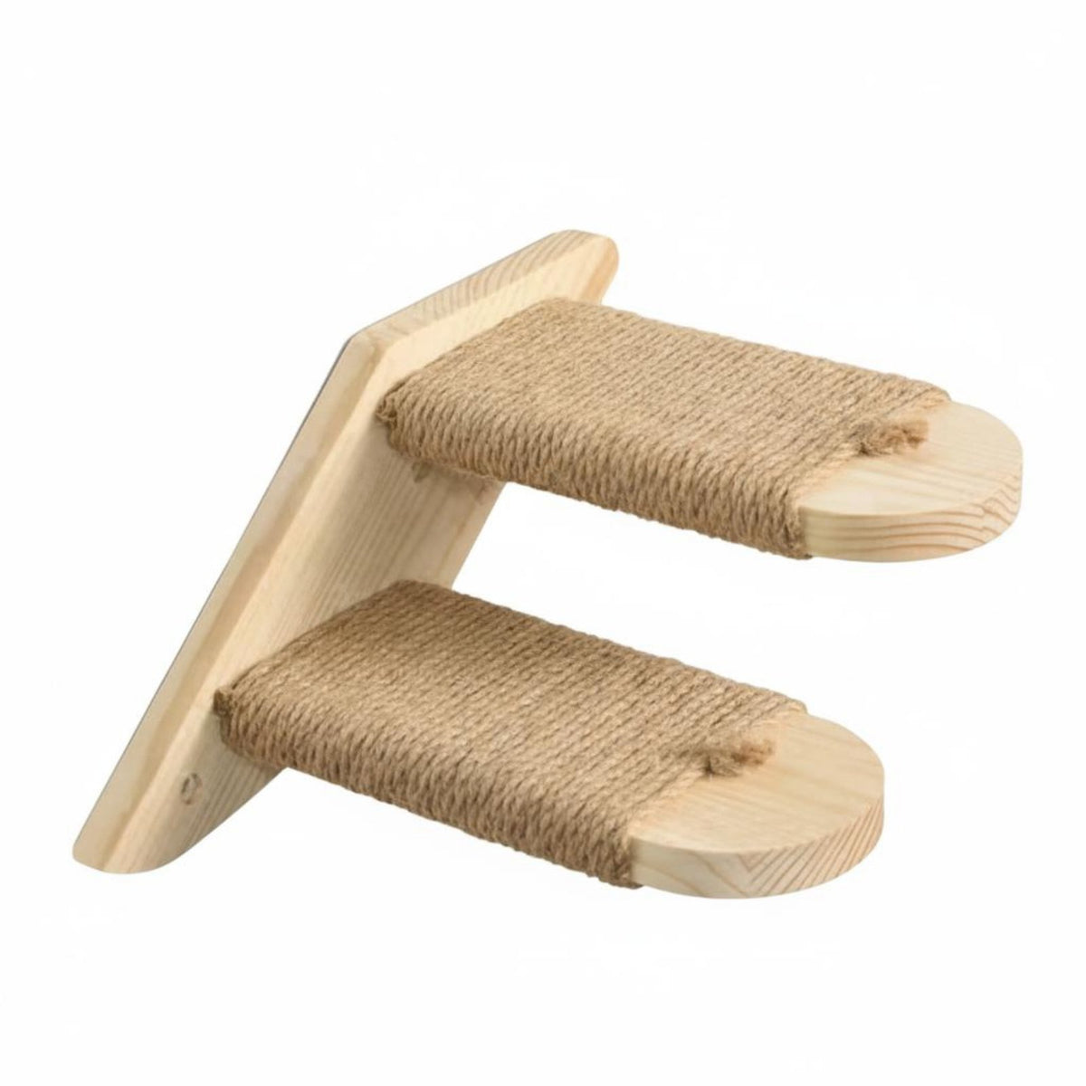 Solid Wood Construction Wall Mounted Cat Steps Space Saving Wooden Cat Climbing Steps Scratch Friendly Easy Installation for Cats, Kittens