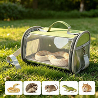 Breathable Mesh Snake Carrier Bag Adjustable Strap Crossbody Snake Carrier Portable Handle Pet Gear Escape-Proof for Outdoor
