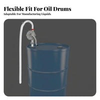 Manual Operation Rotary Drum Pump Resistant Liquid move Tool adaptable Detachable Design for Mechanics, Home beverage makers, Workshop workers, Garage, Warehouse, Kitchen, Farm