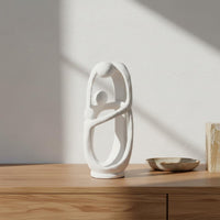 Abstract Resin Sculpture Minimalist Aesthetic Textured Abstract Ornament Stable Foundation Decoration for Tv Cabinet