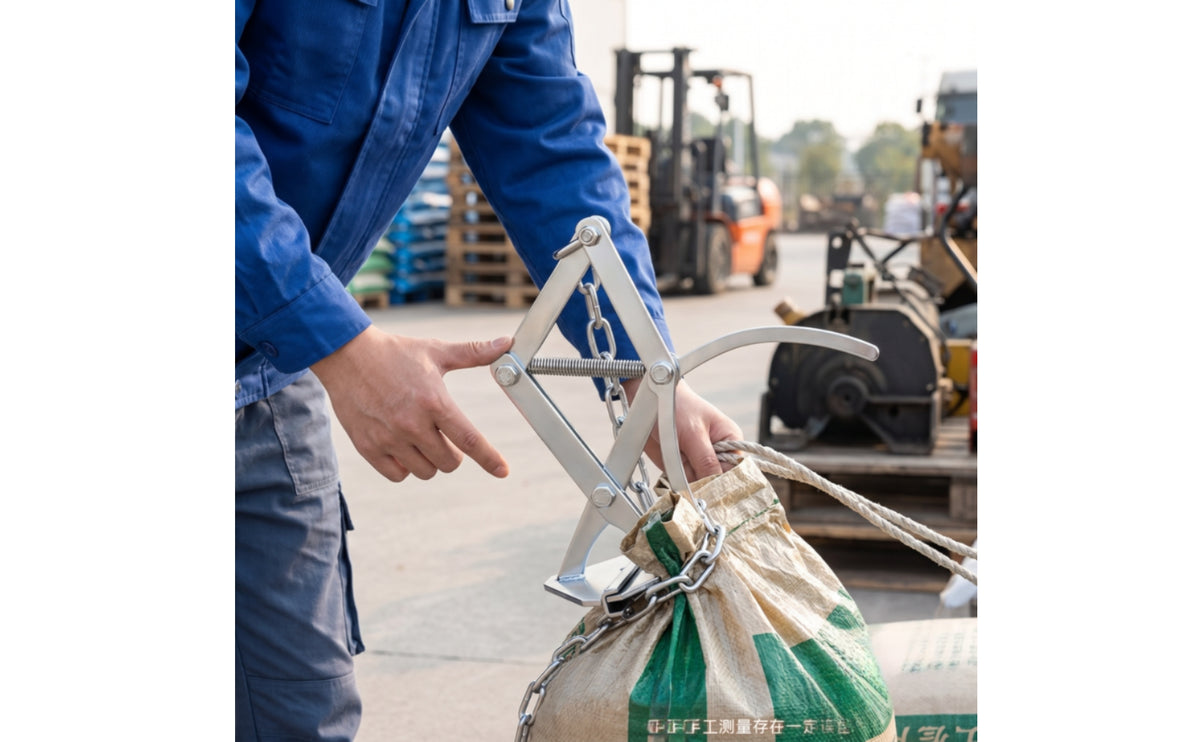 Automatic Clamp with Scissor Mechanism Lifting Clamp with Chain Heavy-Duty Tool for Farmers, Warehouses, Construction Sites, Farms