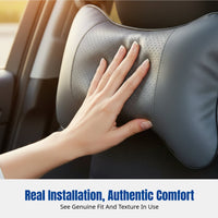 Leather Car Neck Pillow, Bone Shape, Breathable, Universal Headrest Pillow for All Seasons