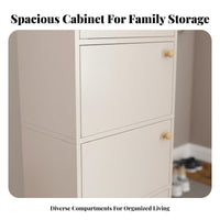 Space-Saving Enclosed Shoe Cabinet Large Capacity Multi-Tier Tipping Shoe Cabinet Minimalist Design Footwear Rack Easy Assembly for Apartment Dwellers, Homeowners, Families, Entryway, Small Areas, Hallway, Living Room
