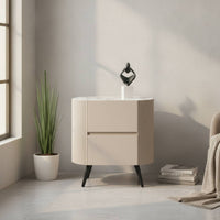 Side Cabinet Compact Cabinet with Marble Top Freestanding End Table with Storage for Living Room, Entryway, Bedroom