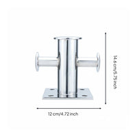 Cross Bollard Heavy Duty Dock Bollard Mirror-Polished Stainless Steel Mooring Post for Professionals
