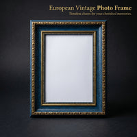 European Classical Photo Frame, Handcrafted Resin Picture Frame, Ornate Photo Holder Living Room, Vintage Decor Enthusiast Gift
