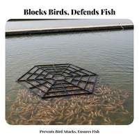 20 Pieces Hexagonal Fish Guard PP Material Buoyant Pond Protector Grid Nearly Invisible Waterfowl Deterrent Grid for Koi Ponds