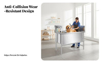 Stainless Canine Bath Washing Station Easy to Clean Stainless Steel Grooming Tub Rust-Resistant Professional Dog Washing Station