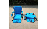 Stadium Chair with Back Support Storage Pocket Portable Stadium Chair Armrests Outdoor Seating for Pool