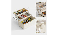 Tool Storage Box Compact Folding Tool Box Foldable Toolbox Sturdy Organizer Transparent for DIYers, Home Repair, Garage