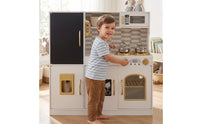Wooden Play Kitchen with Refrigerator Toy Kitchen Set for Children, Classroom
