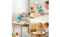 Wooden Marble Toy with Sloped Ramp Tabletop Arcade Toy Educational Marble Run Set for Kids