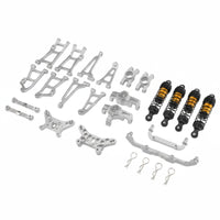 1/14 Scale Car Parts Adjustable Tie Rods Aluminum RC Car Parts Set Easy Installation Metal Chassis System Kit