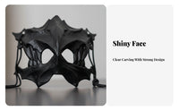 Mythological Design Demonic creature Halfface covering Intricate features Horror Character face covering Adjustable Strap Costume Accessory for Halloween fans, Cosplayers, Adults, Cosplay festivitys, Stage Performances, fancy dress ball Balls, Nightclubs