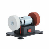 Multi-Functional Mini Electric Bench Grinder Compact Size Mini Bench Grinder Pure Copper Engine Desktop Grinding Machine Variable Speed Control for Crafters, Hobbyists, DIY Enthusiasts, Garage, Craft Room