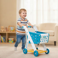 Shopping Cart Toy Role-Playing Toy Grocery Cart Push-Along Realistic for Children, Playroom, Classroom