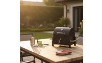 Compact Charcoal Grill Portable Charcoal Barbecue Heavy-Duty Grill with Temperature Gauge Rust-Resistant for Backyard