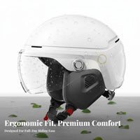 Large Size 3C Certified Half Helmet All Season Use Shielded Headwear for Men, Women, Outdoor, Highway Cruising