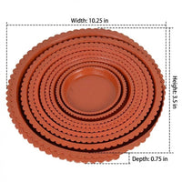 Plant Trays with Drip Tray Design, Heavy Duty Plastic Plant Pot Saucers, Modern Minimalist Style for Garden Plants, Elegant Round Lace Edge