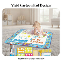 Easy to Clean with Pens and Stencils Kids Art Toy Water Doodle Mat Reusable Safe Materials Learning Drawing Mat for Children