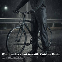 Biking Rain Trousers Double Layer Design Breathable Waterproof Pants Windproof Unisex Rain Pants for Cyclists, Commuters, Commuting, Camping, Fishing