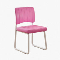 Comfortable Cushion Upholstered Vanity Chair with Back Ergonomic Design Upholstered Sled Base Chair Wide Backrest Household Furniture Strong Support for Students, Home Office Workers, Adults, Bedroom, Study Room, Small Areas