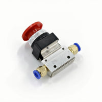 Aluminum Alloy Dome Push Button Valve Compact Button Type Pneumatic Valve Momentary Air for Machinists
