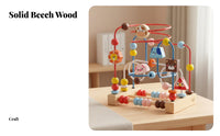 Educational Bead Maze Toy Develops Fine Movement Skills Wooden Bead Maze Promotes Hand-Eye Coordination for Infants, Toddlers