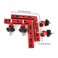6 Pieces Woodworking Corner Clamp Hand-Tightening Right Angle Clamp Clamping Square Perforated Tool Sturdy for Woodworkers