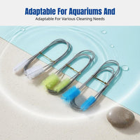Double-Ended Nylon Flexible Brush, Aquarium Cleaning Tool, Multiple Colors