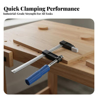 Quick Grip F-Clamp Heavy Duty Quick Grip Clamp Sturdy Construction for DIY Enthusiasts, Cabinet Makers, Carpentry, Cabinetry, Home Improvement