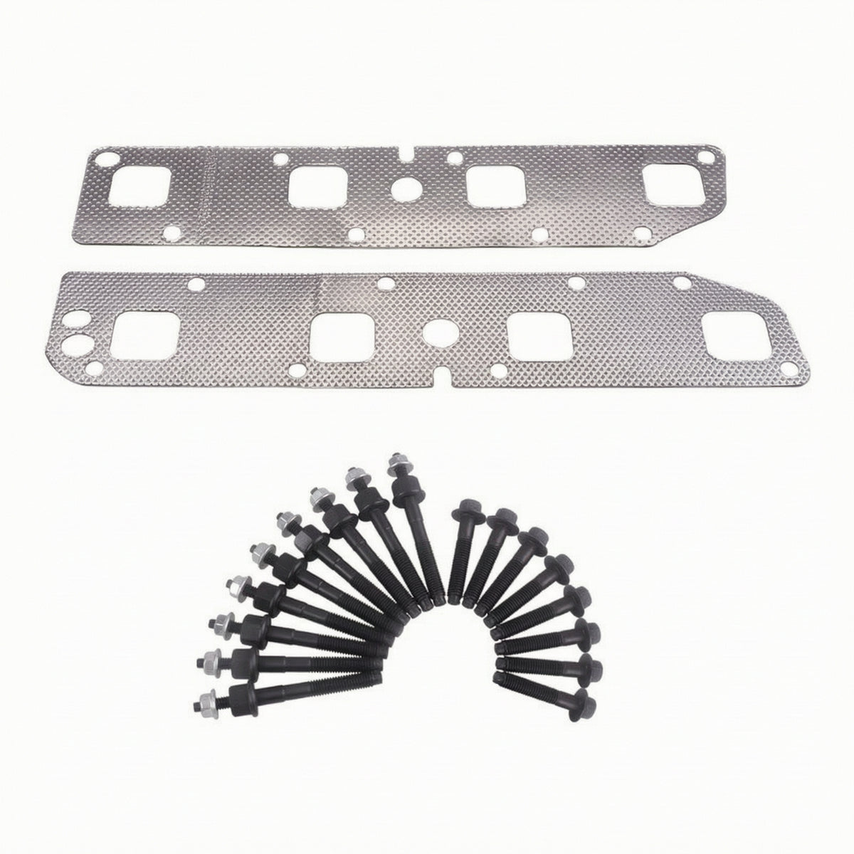Exhaust Manifold Gasket with Bolts Direct Replacement Exhaust Manifold Gasket with Studs Hardware Exact-Fit Durable