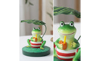 Buoyant Frog Ornament Decorative Buoyant Base with Frog Painted for Gardeners, Balcony