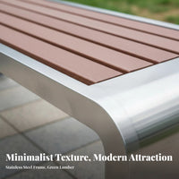 Slatted Metal Frame Bench Weather Resistant Outdoor Furniture sturdyDuty Public Seating for Green Space Visitors, Pedestrians, Gardens, Backyard