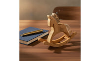 Wooden Rocking Horse Rustic Rocking Horse Figurine Handcrafted Tabletop Decor for Shelf, Entryway