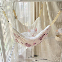 Hanging Cat Bed and Cat Hammock for Cage, Fixable Cat Swing Cradle for Winter Use, Cute Accessory for Universal Breed, Functional Hanging Bed 142
