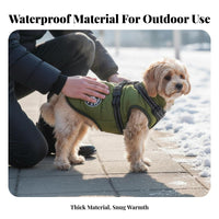 Padded Harness Vest Waterproof Dog Coat Warm Pet Apparel for Young Dogs, Feline Owners, Cold Weather, Outdoor, Outdoors