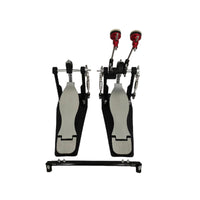 twoFoot Double Bass Drum Pedal Professional Double Pedal with Linking Shaft Sturdy Responsive for Drummers, Rehearsal Areas