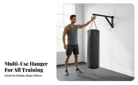 High Load Capacity Wall Mounted Striking Bag Bracket Triangular Support Design Heavy Bag Wall Mount Powder Coated Heavy Duty Sandbag Hanger Space Saving for Home Gym Users, Combat Artists, MMA Fighters, Indoor, Garage, Basement