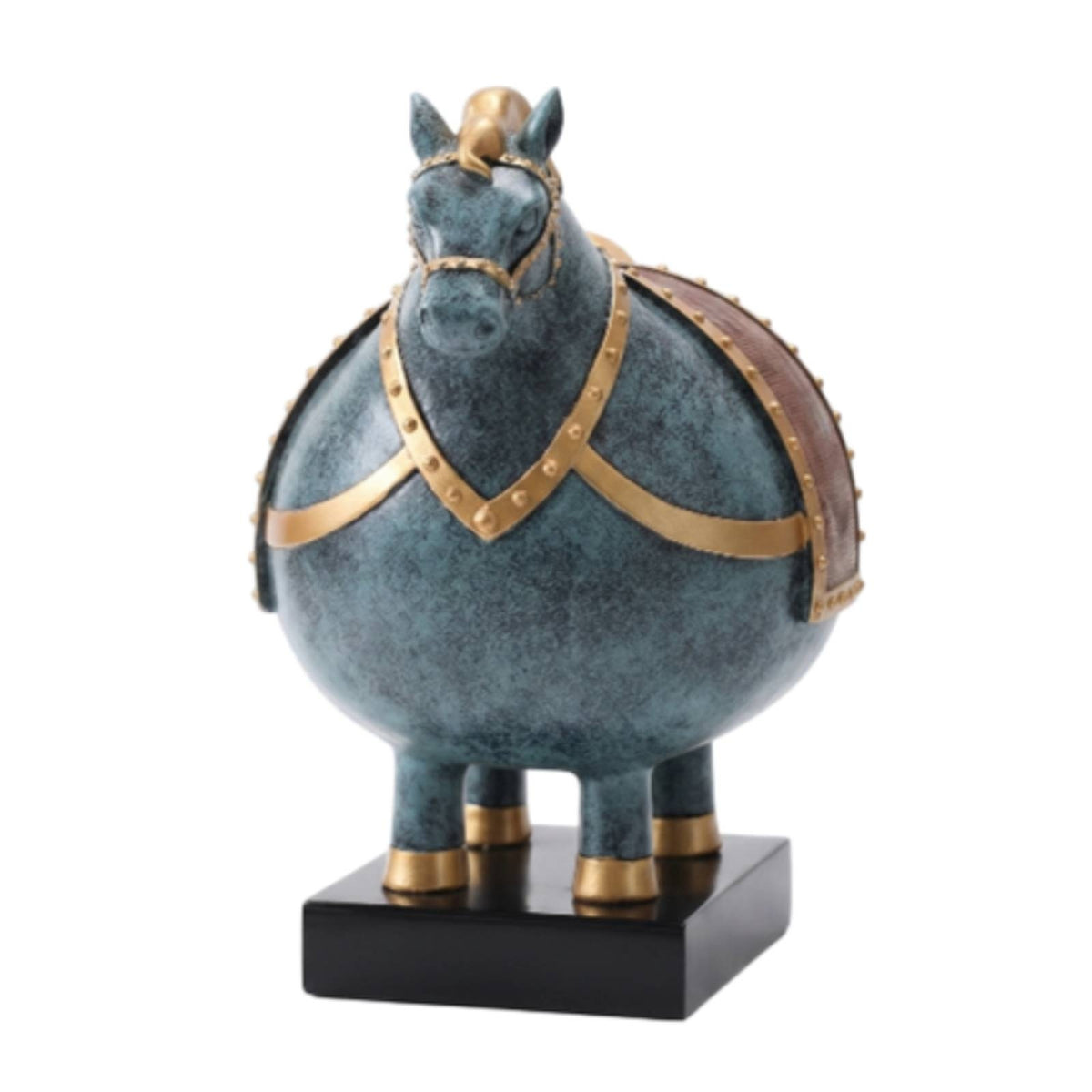 Decorative Horse Figurine Textured Horse Figurine with Base Elegant Sculpture for Art Collectors, Entryway Console