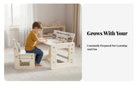 Adjustable Block-Building Table Ergonomic Design two-sidedSurface Play Table with Storage Multi-Functional Safe Rounded Edges