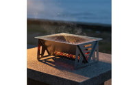 Stainless Steel Camping Grill Material Portable Ember-Fueled Grill Easy Assembly Foldable BBQ Cooker for Campers, Backyard, Picnic, Tailgating