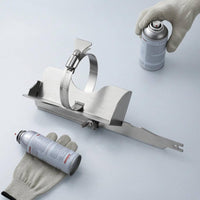 Brushed Metal Finish Reciprocating Saw Shaker Holder with Tightening Knob Reciprocating Saw Shaker Included Work Gloves Adjustable Can Clamp Extendable