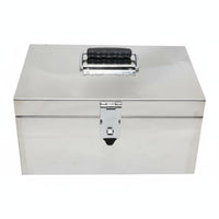 Heavy-Duty Combination Lock Box Large Capacity Portable Safe Box with Handle Lockable Case Donation Slot for Business Owners, Event Organizers, Office, Market Stall, Retail Shop, Dorm Room