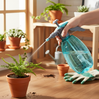 1.5L Hand Press Transparent Plastic Spray Bottle for Garden, Home, and Plant Misting