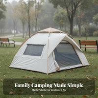 Waterproof Automatic Camping Tent Windproof Design Instant Quick-Setup Tent Wind Resistant Automatic Sun Shelter Protection for Families, Beginners, Overnight Trips, Picnics, Backyard, Beach