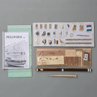 Fishing Boat Model Kit Cut Wooden Model Boat Kit Unfinished for Collectors, Adults