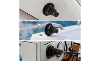 Cable Pass Through Flexible Cable Boot with Flange Cord Boot Protector Smooth Slimline for Boats, RVs