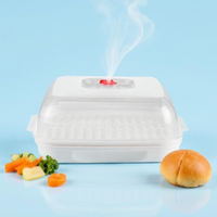 Microwave Steamer with Lid Kitchen Cookware Vented Lids Steam Release Vent for Home Cooks, Adults, Meal Prep, Dorm, Food Storage