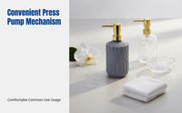 Crystal Cut Glass Press Pump Bottle, Bathroom Soap, Shampoo, Lotion, Hotel, Multi-Color